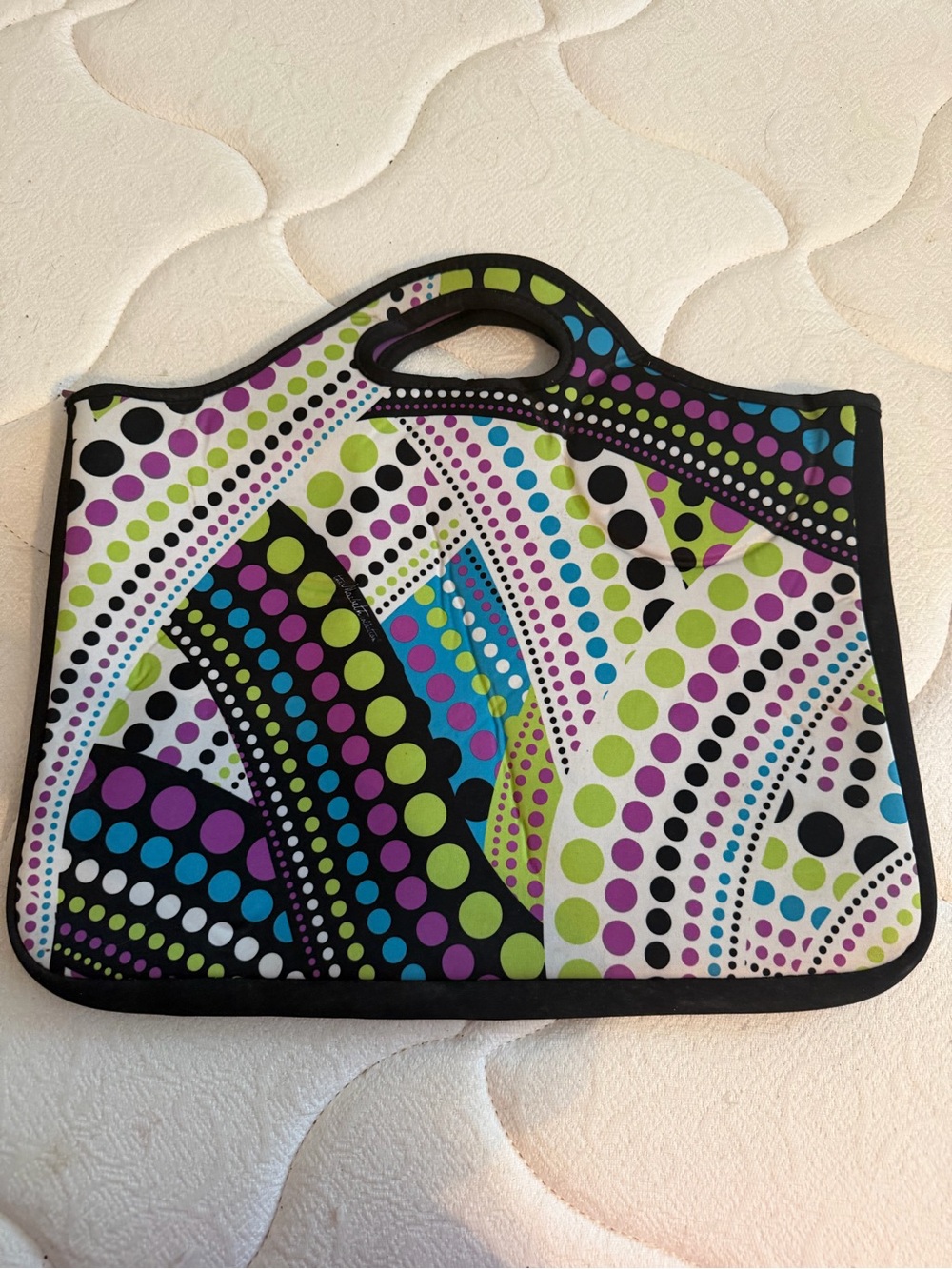 Macbeth Colorful Dot-Pattern Neoprene Computer Bag for Women